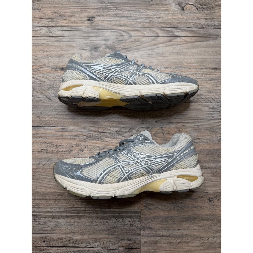 Asics GT-2160 Cream Sheet Rock Metallic Silver Sneakers 1203A478 Mens 9.5